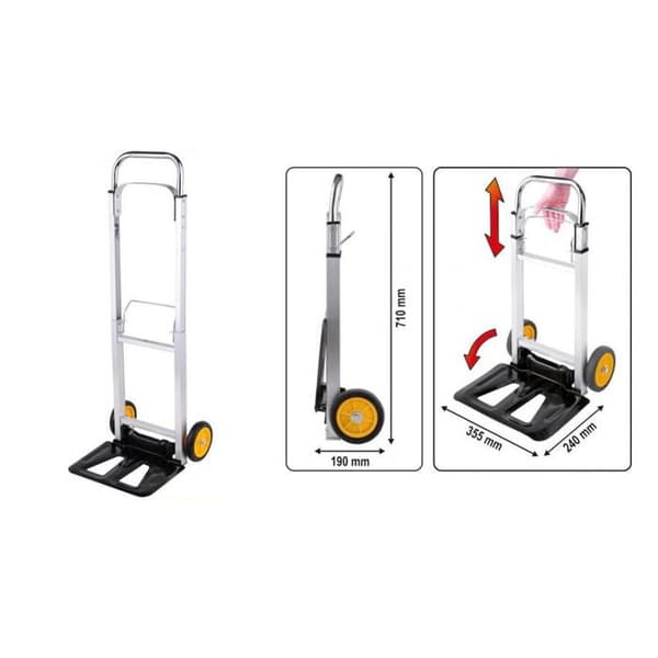 FOLDABLE WAREHOUSE TROLLEY VOREL 90KG 78661