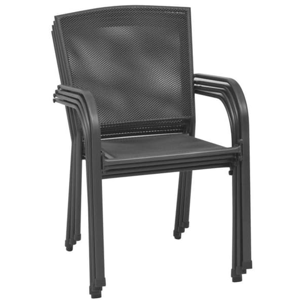 vidaXL utomhusstolar 4 st Mesh Design Antracitstål