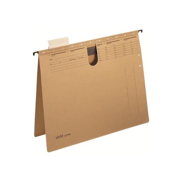 Hängmapp - Leitz - ALPHA - A4 - Naturlig brun - Flikar
