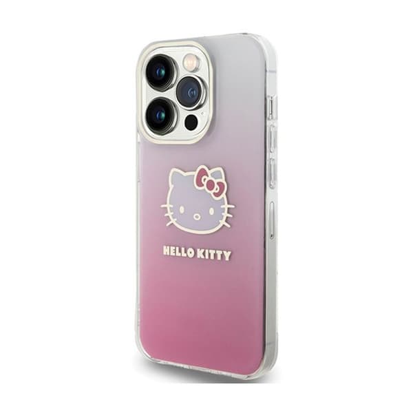 iPhone 15 Pro Max-fodral - HELLO KITTY - Gradient Electrop Kitty Head - Rosa - Ansluten enhet