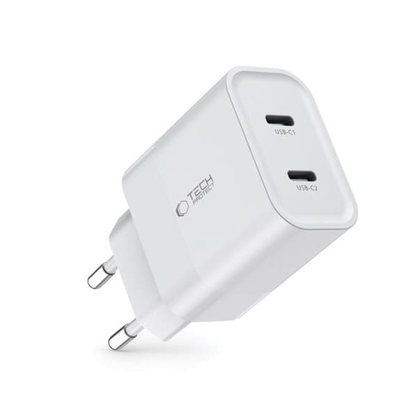 Tech-Protect 2-porters PD20W Snabbladdare USB-C