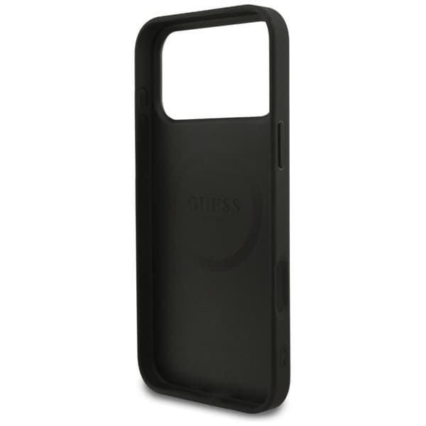 Coque Guess 4G Ring Classic Logo MagSafe för iPhone 17 Pro Max - Svart