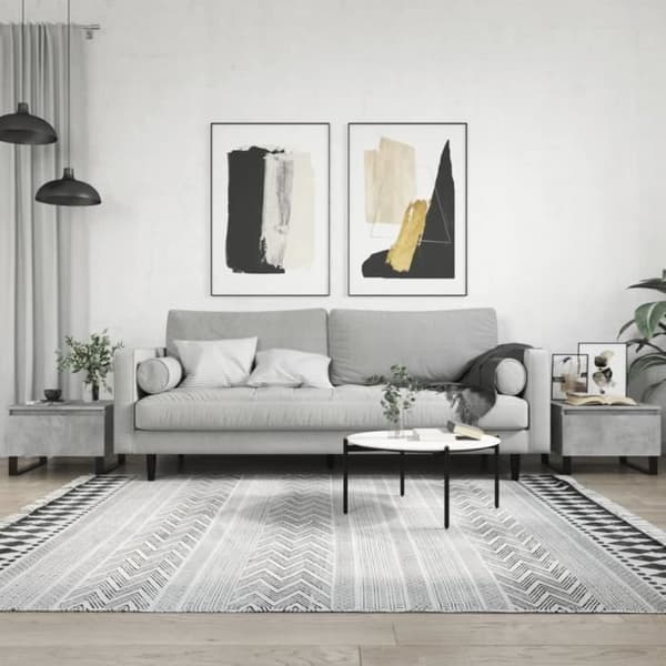 Soffbord - VIDAXL - Betonggrå - Rektangulär - Modern - Design