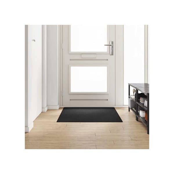 Korridormatta i polypropen - vidaXL - 100 x 150 cm - Antracit - Halkskydd - Rektangulär