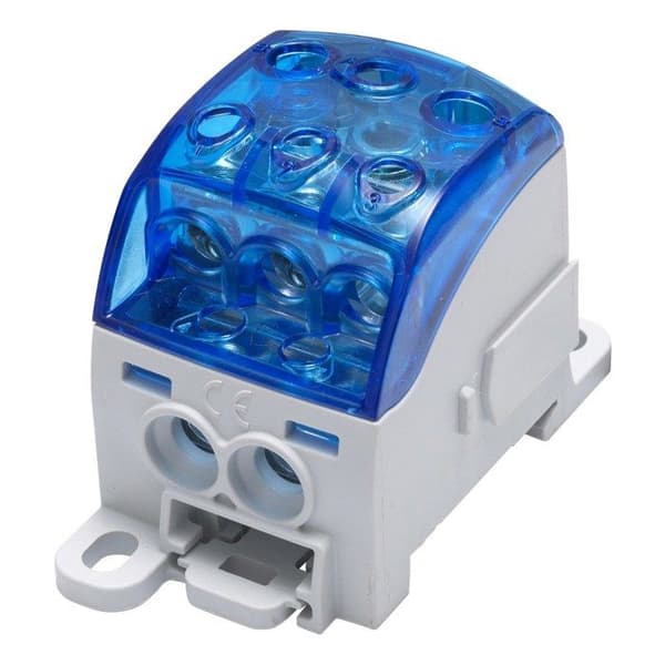 Universell distributionsblock SUB 220 Al/Cu 82060 SIMBLOCK, blå