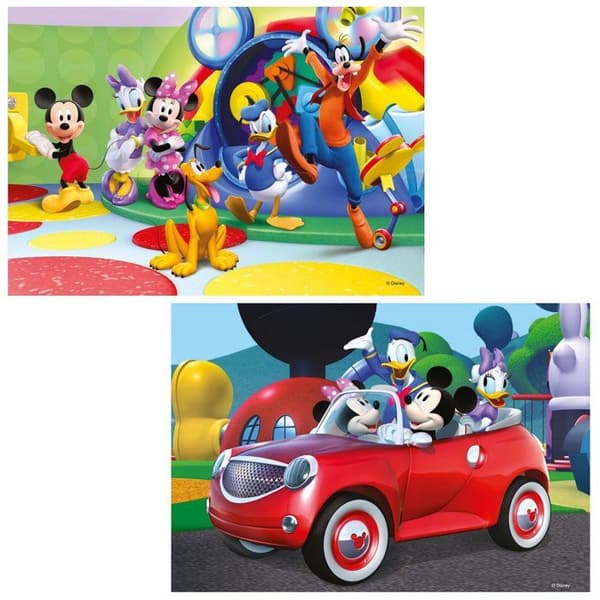 Pussel 2 x 12 bitar: Mickey, Minnie och deras vänner