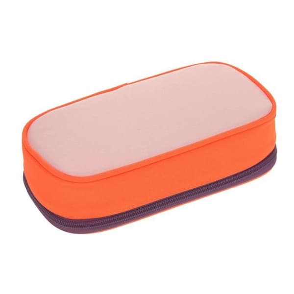 Pennfodral - Lässig - Unique School Spacy - Rosa / Neon-Orange - Polyester - Dragkedja