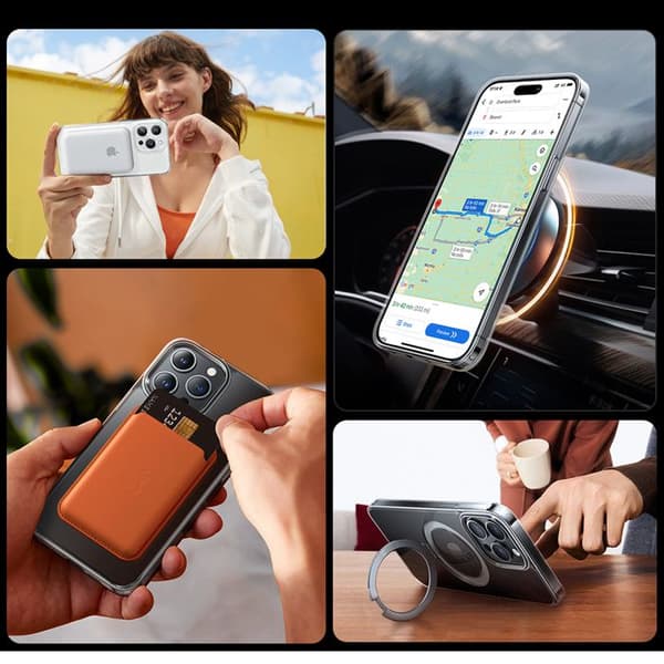 Coque Torras Ostand MagSafe-serien för iPhone 15 Pro - Klar