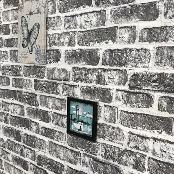 vidaXL 3D-väggpaneler Mörkgrå tegeldesign 10 st EPS 332925