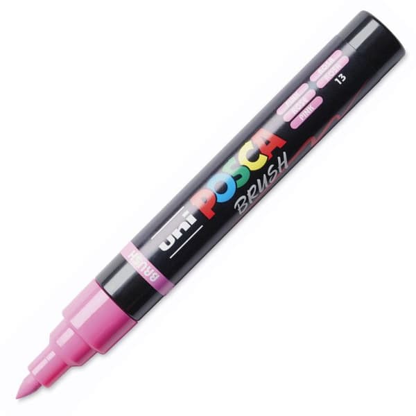 POSCA-markör - Rosa - Penselspets - PC5BR - Alla underlag