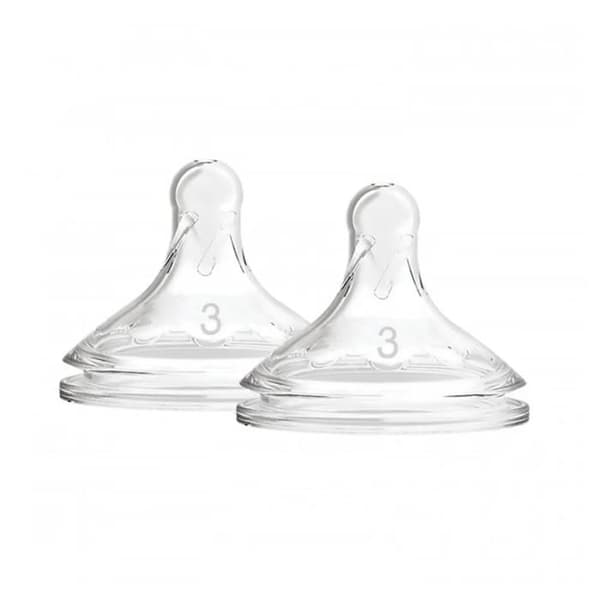 Nappflaskans napp storlek L3 - 6m+ Pack om 2