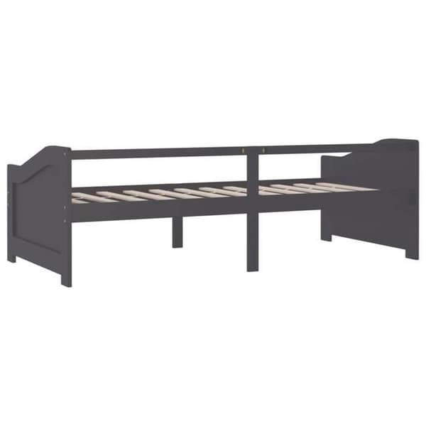 vidaXL 3-sits soffa utan madrass Mörkgrå 90x200 cm 322168
