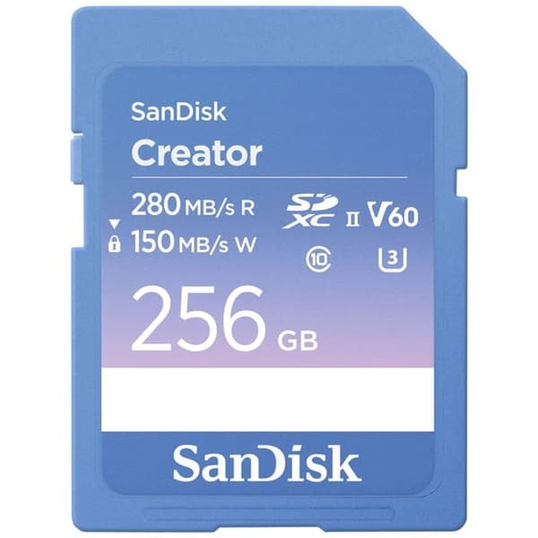 SD-kort - SanDisk - Creator - 256 GB - V60 - UHS-II - 280 MB/s