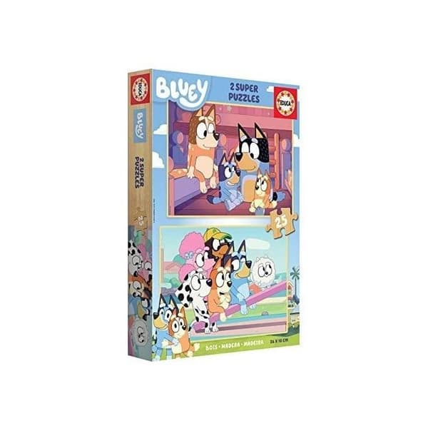 Bluey EDUCA träpussel - 25 bitar - för barn från 3 år och uppåt