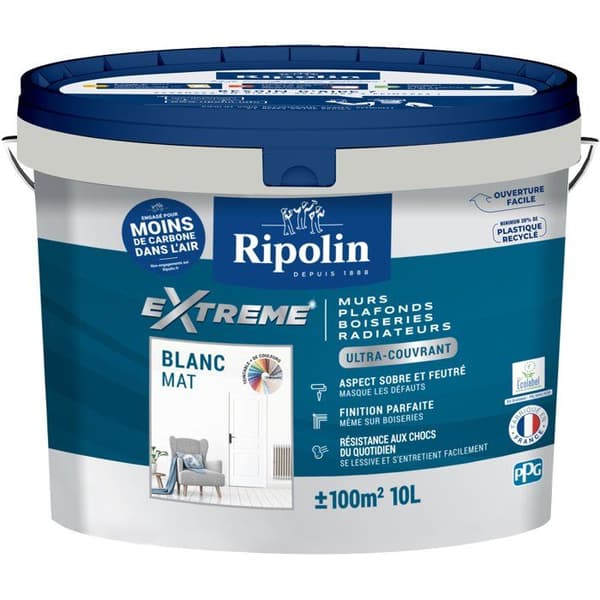 Ripolin 10L matt vit monocoat vägg- och takfärg