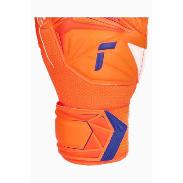 Målvaktshandskar barn Reusch Attrakt Solid Finger Support - chockerande orange/blå