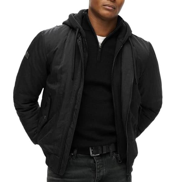 Superdry Huva Svart Herrjacka