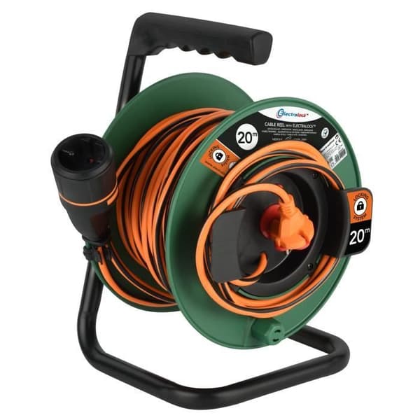 ELECTRALINE Electralock VVF trädgårdsslangrulle 2x1,5 20 m