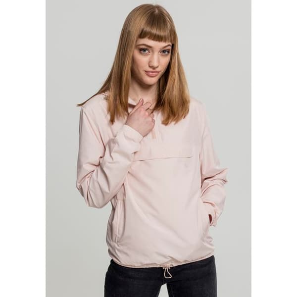 Pull over dam - URBAN CLASSICS - Basic - Rose flash - Med huva - Vuxen