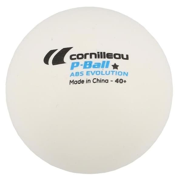 Bordtennisbollar - CORNILLEAU - P-ball abs evolution 1 - 6-pack - Vit - Standard