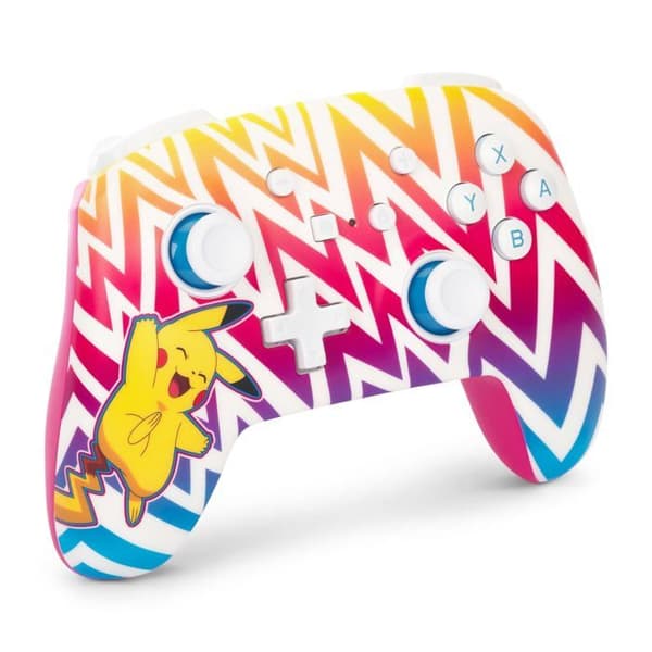 Spelkontroll - POWERA - Förbättrad Pikachu Vibrant - Trådlös - Gul - Nintendo Switch