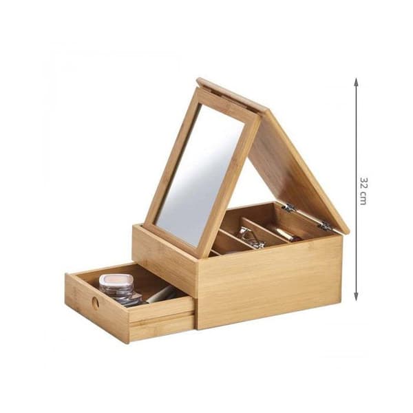 Makeup förvaringslåda med spegel