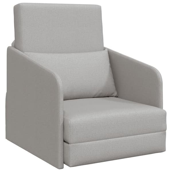 Sängsoffa 2 i 1 grå moln 65x80x83 cm tyg