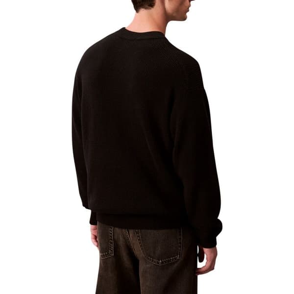 Pull Noir Man Calvin Klein Jeans Waffle