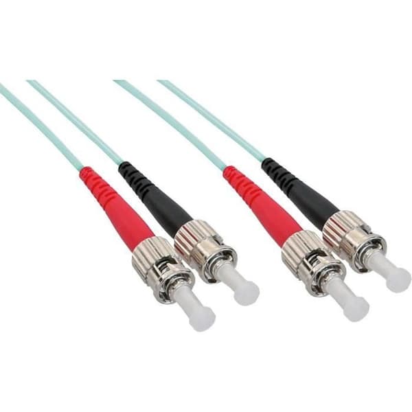 InLine® duplex fiberoptisk kabel, ST/ST, 50/125 µm, OM3, 1 m