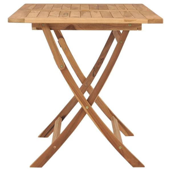 vidaXL Fällbart trädgårdsbord 120x70x75 cm Massivt teak