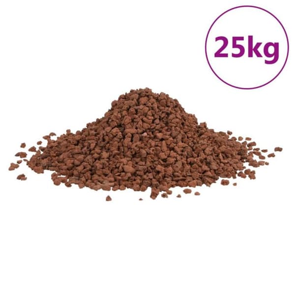 Vulkaniska stenar 25 kg röd 5 8 mm