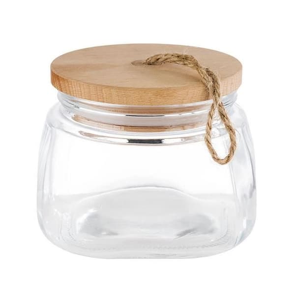 Aps - Träig glasburk med trälock 2 L Transparent