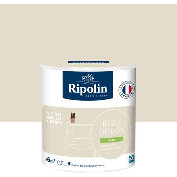 Möbel- och objektfärg - Beige dogon - Satin - Ripolin - 0,5L