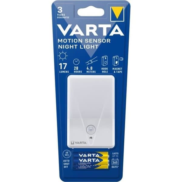 Nattljus - Varta - 16624101421 - Rörelsesensor - LED - Vit