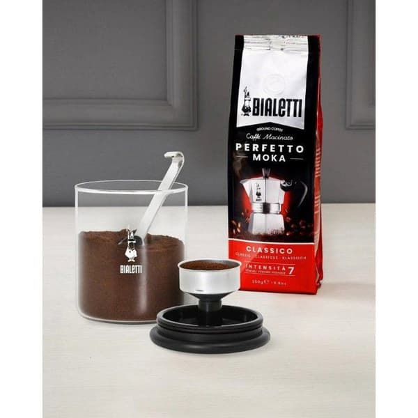 Kaffeburk - BIALETTI - Antigåva - Max 250g malet kaffe - Glas