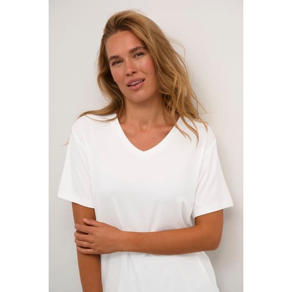 T-shirt med V-ringning dam KAFFE Frida