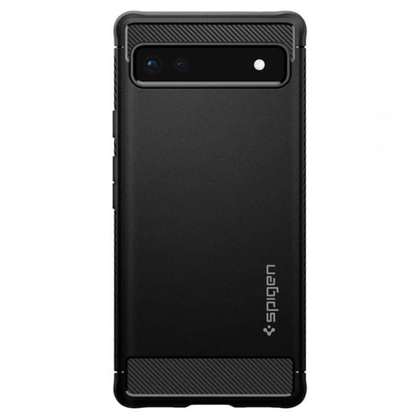 Telefonfodral - SPIGEN - ACS04476 - Matt Svart - Kompatibel med Google Pixel 6a - Optimalt skydd