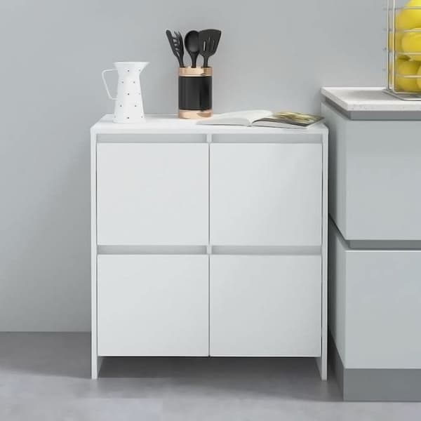 vidaXL Buffé Vit 70x41x75 cm Ingenjörsträ 809764