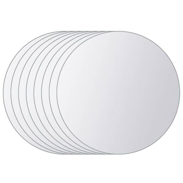 vidaXL Spegelplattor 8 st Runda Glas