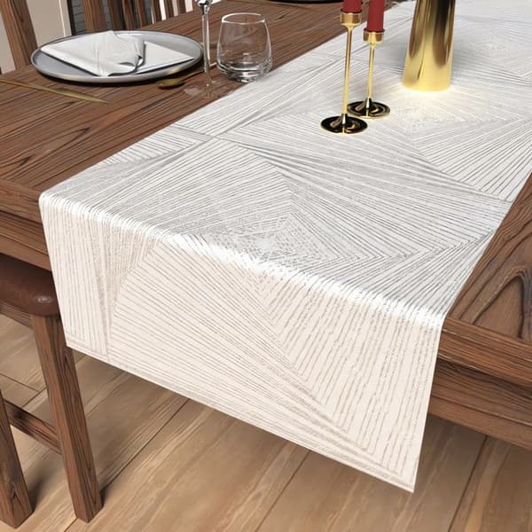 Bordslöpare 40x180 cm LYX vit, av Soleil d'Ocre