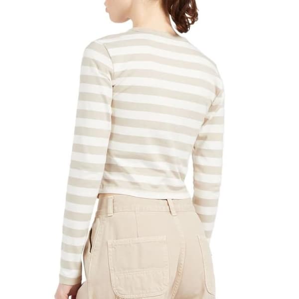 Beige Långärmad T-shirt Dam Converse Chevron