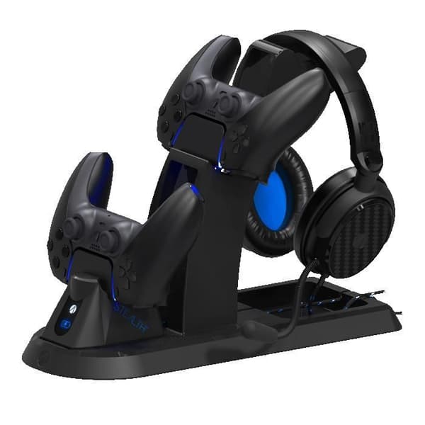 PS5 laddstation och integrerat headset - Stealth
