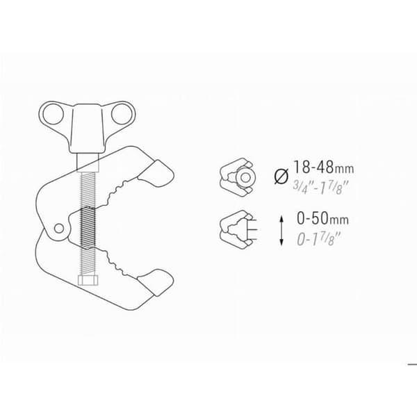 Multiklämma D. 18 - 48 mm - 34052 - Piher
