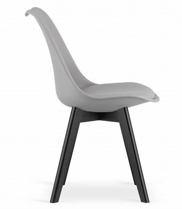 Stol MARK - grå/svarta ben x 3, OSKAR, modern design