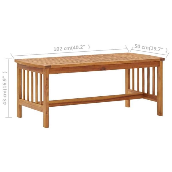 vidaXL Soffbord 102x50x43 cm Solid akaciaträ 310255