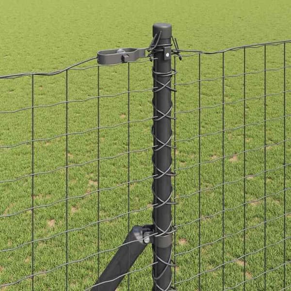 vidaXL Staketstolpe. 7 st Grå Stål 42004214