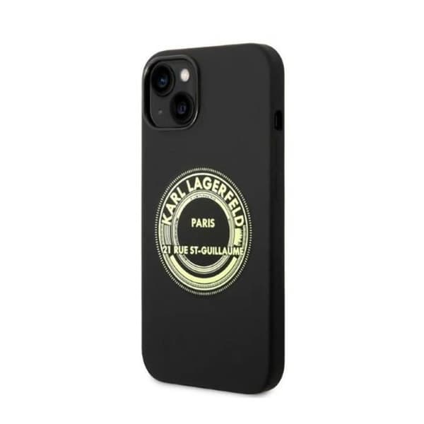 Karl Lagerfeld Silikonfodral för iPhone 14 Plus — Svart