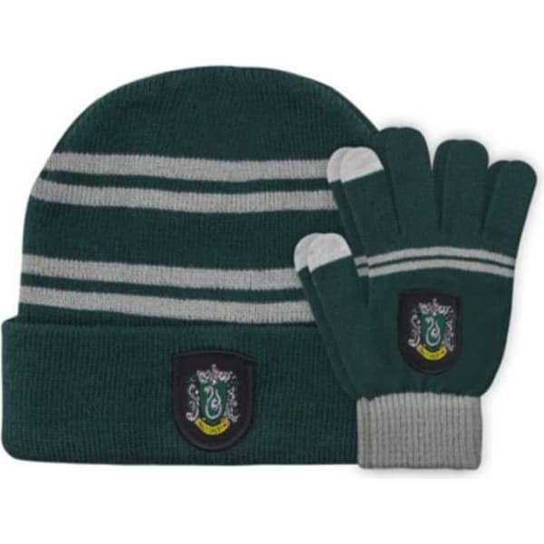 Set Barn - Harry Potter - Slytherin - Touchhandskar - Mössa - One Size