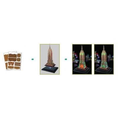 3D-pussel med Led - Empire State Building