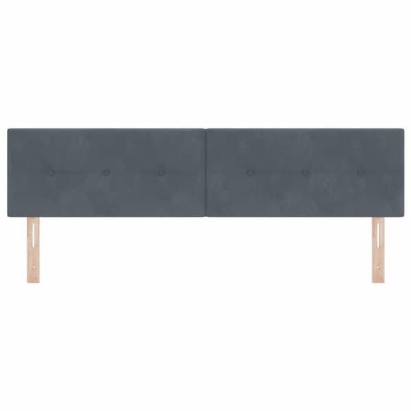 vidaXL Sänggavel Mörkgrå 180 cm Sammet 42007184